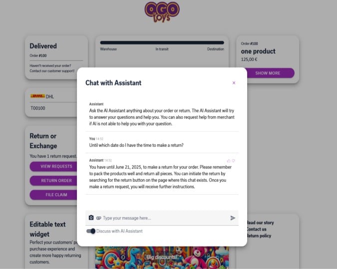 OGOship AI chat Feature